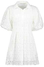 Jacqueline Bubble Sleeve Eyelet Dress Bishop + Young