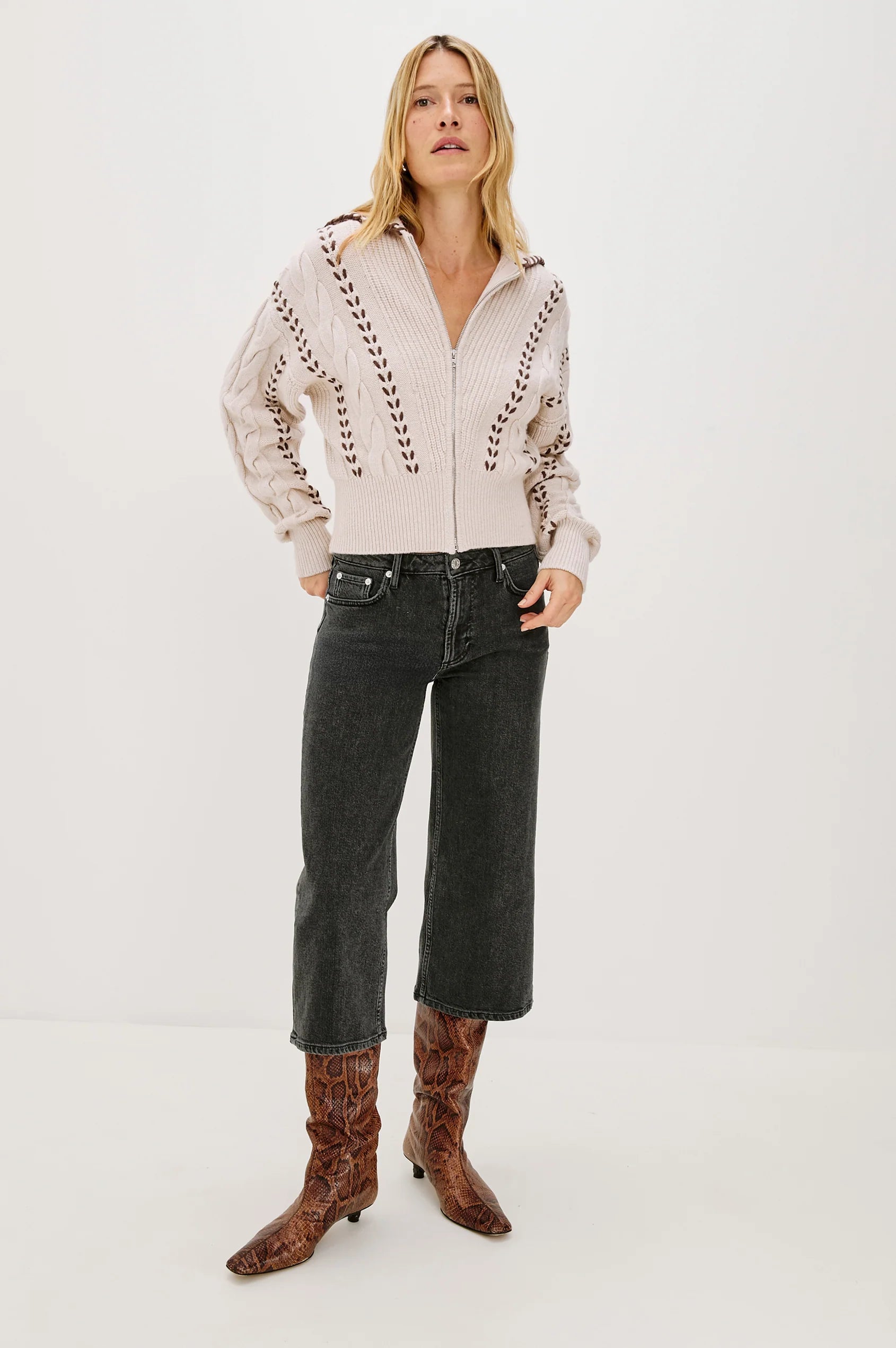 Lune Zip Up Sweater Rails