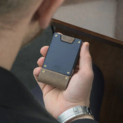 Leatherneck Wallet in Classic Brown Top Grain Leather & Navy Blue Gunmetal Proof Wallets