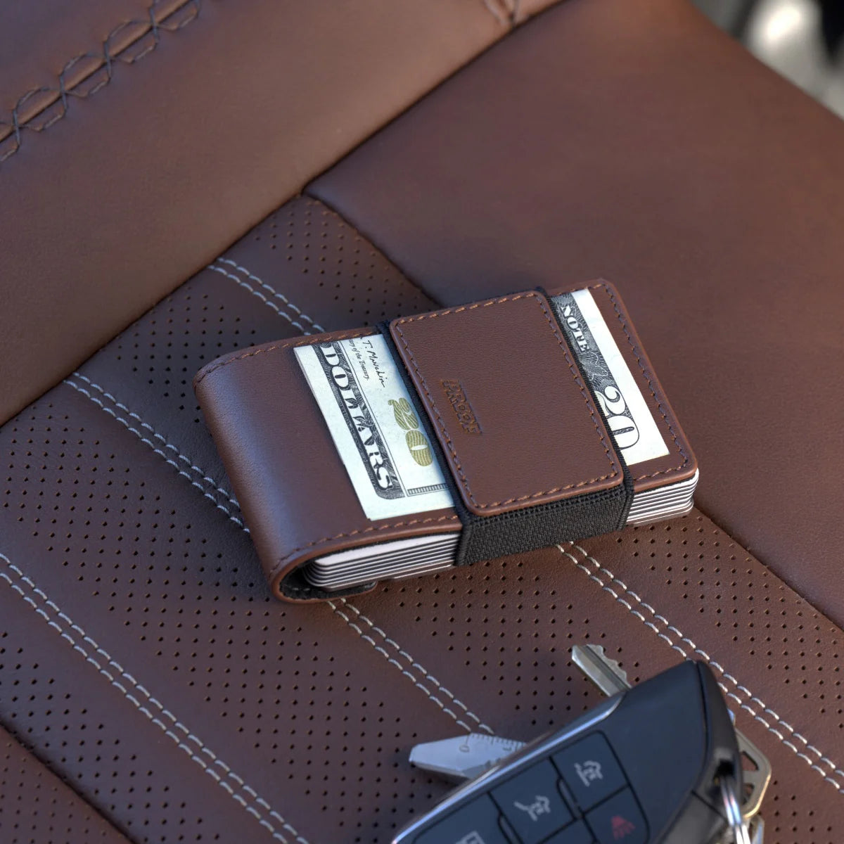 Legacy Wallet in Burnished Oak Full Grain Leather & Satin Gunmetal Proof Wallets