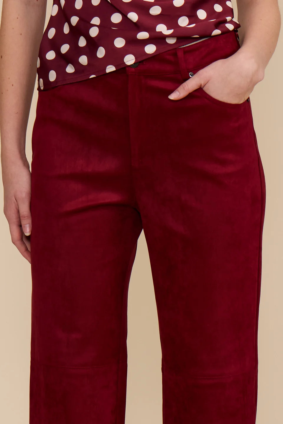 Vea Faux Suede Pant Lucy Paris