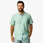 Men's Boatbar Short Sleeve Button Down Shirt | Aftco Aftco