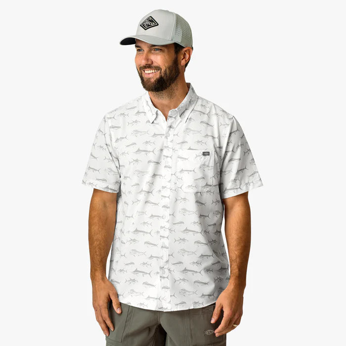 Men's Boatbar Short Sleeve Button Down Shirt | Aftco Aftco