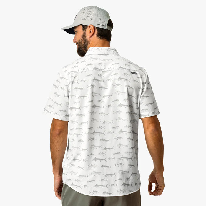 Men's Boatbar Short Sleeve Button Down Shirt | Aftco Aftco