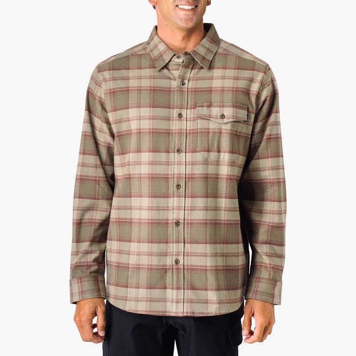 Lager Long Sleeve Flannel Shirt | Aftco Aftco