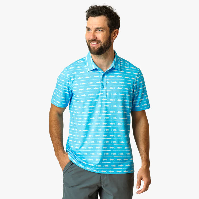 Men's Boatbar Printed Polo | Aftco Aftco