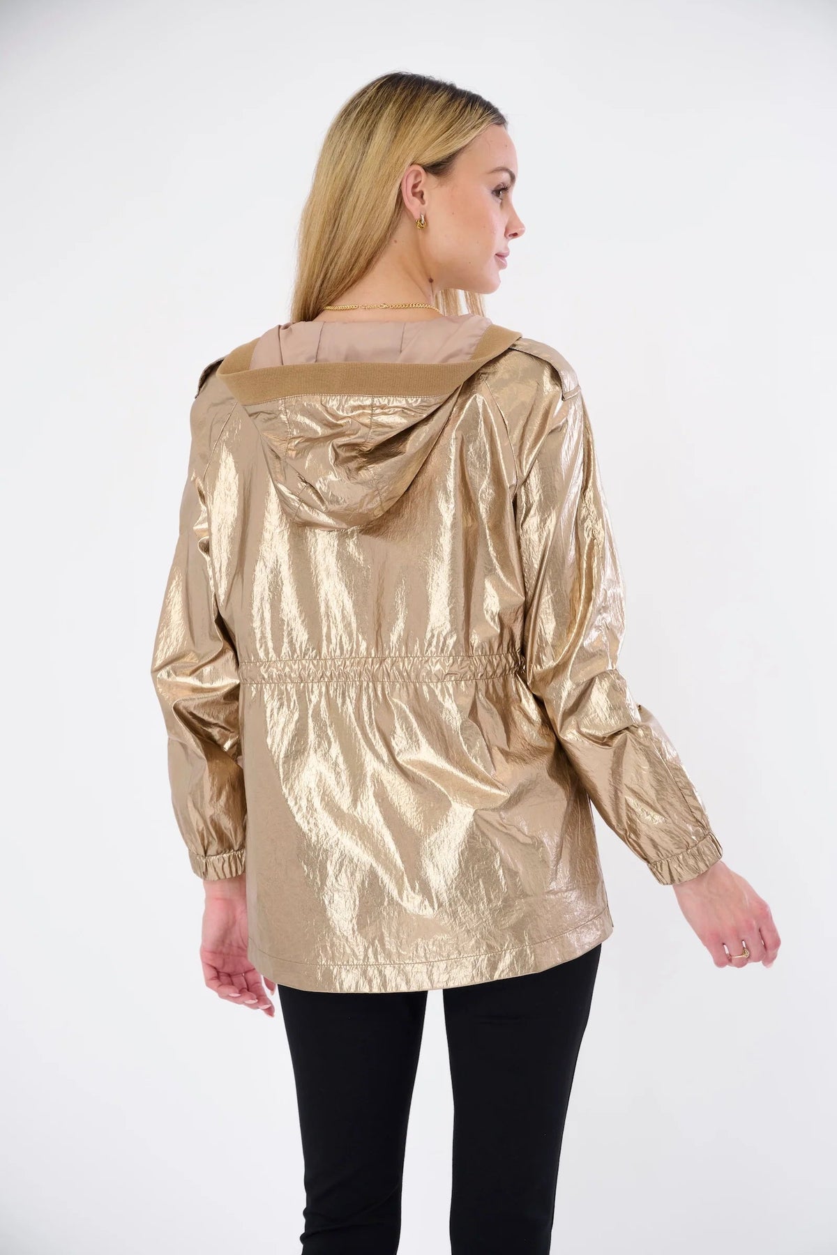 Marin Lightweight Hooded Metallic Jacket Anorak