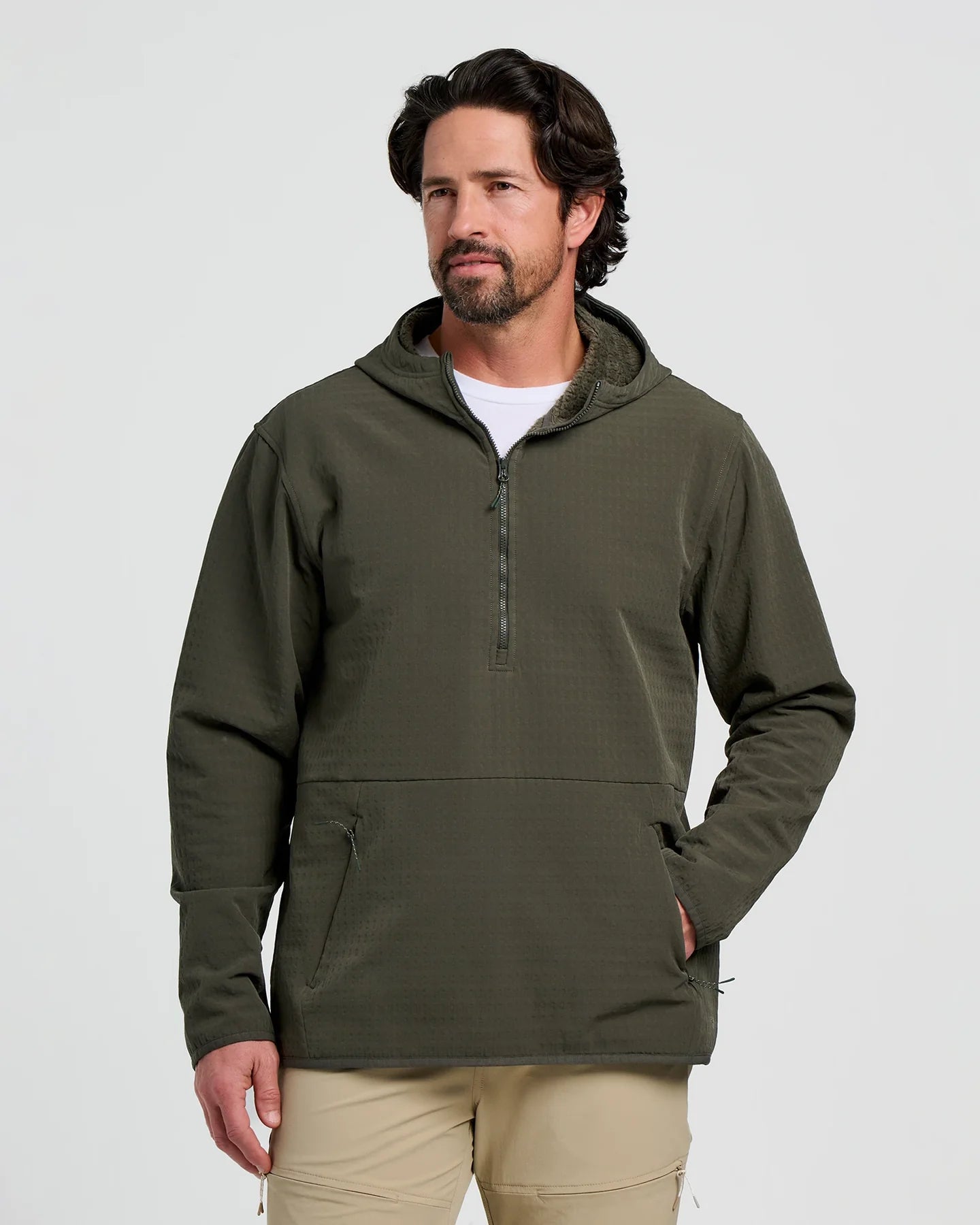 Men's Gridback Fleece Anorak Hoodie | Free Fly Free Fly