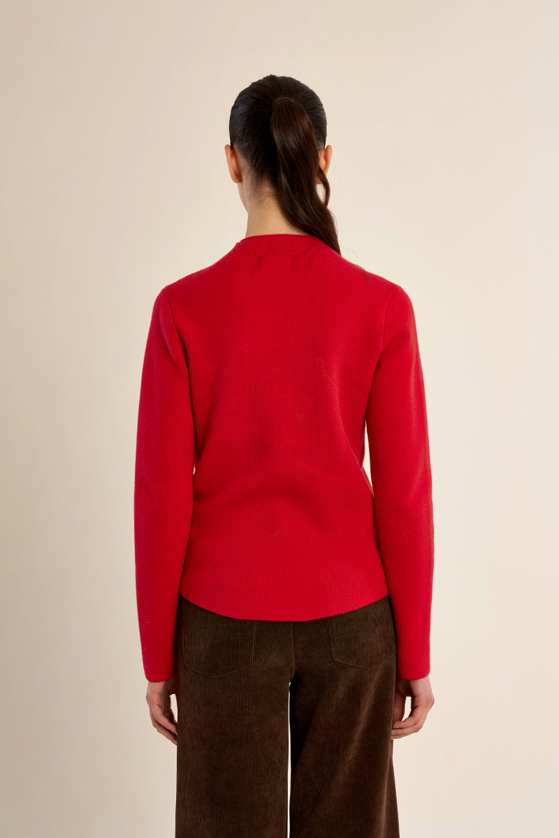 Fine Knit Shoulder Stud Sweater Molly Bracken