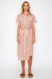 Mythic Petals Shirt Dress Meet Me in Santorini