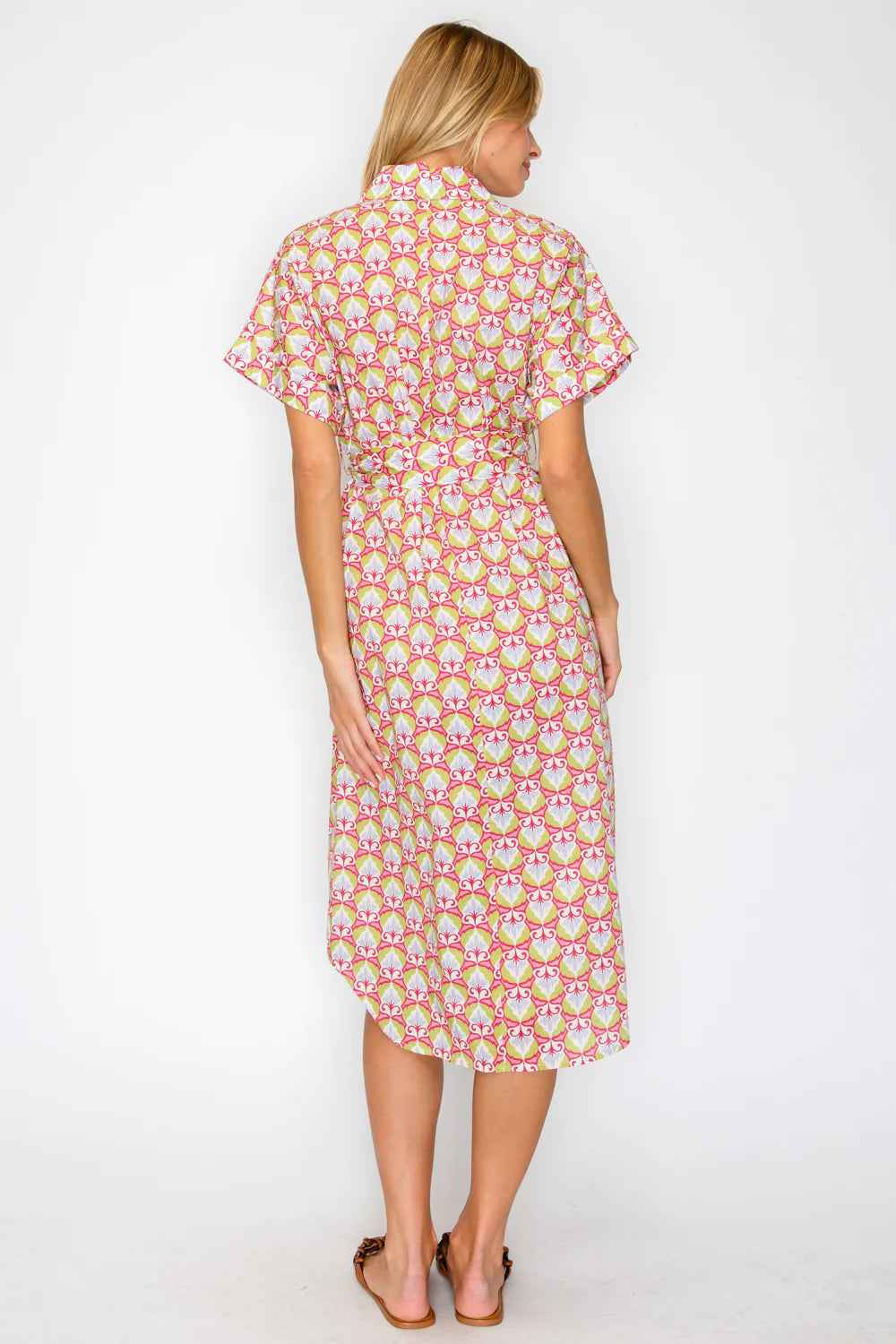 Mythic Petals Shirt Dress Meet Me in Santorini