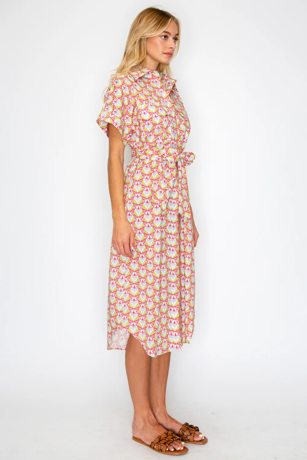 Mythic Petals Shirt Dress Meet Me in Santorini
