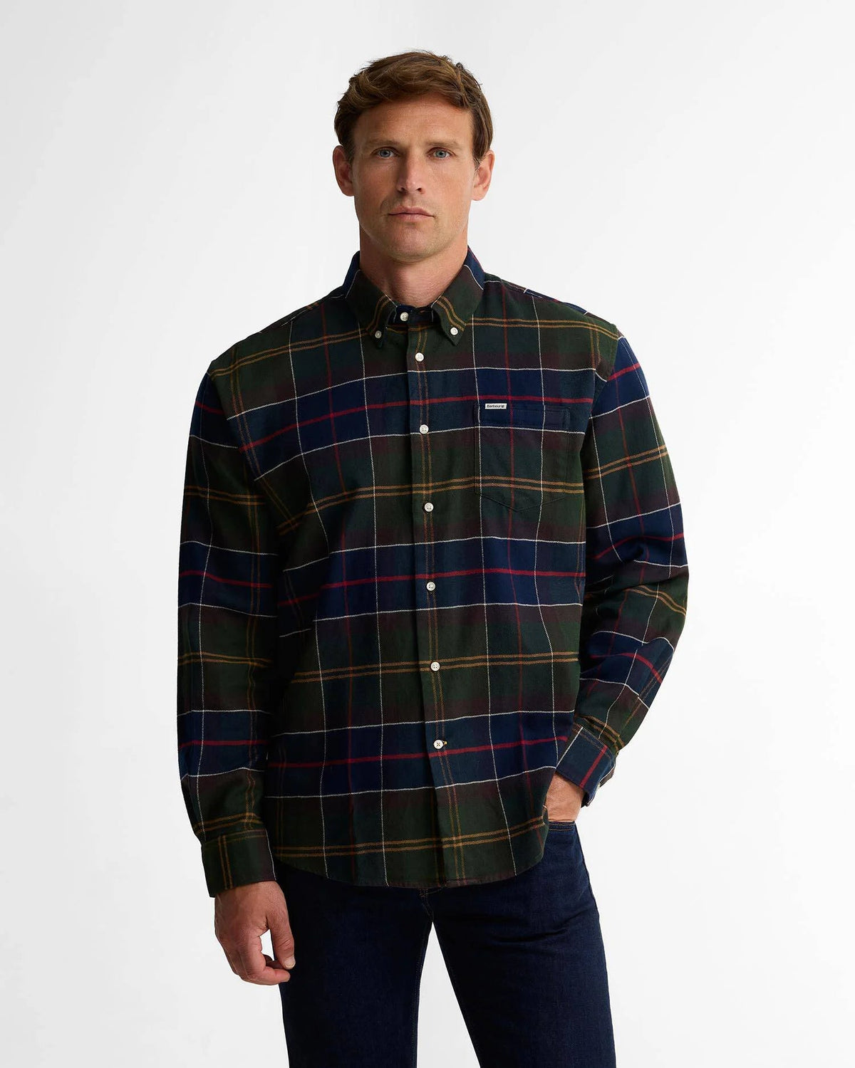 Men's Hogside Tartan Regular Long-Sleeved Shirt | Barbour Barbour