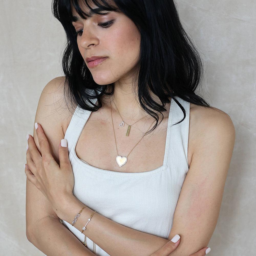 Forever Love Pendant Necklace in Gold Ella Stein