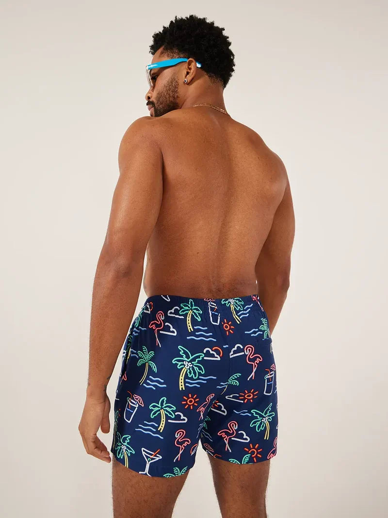 The Neon Lights 5.5" Stretch Short with Zippered Pocket | Chubbies