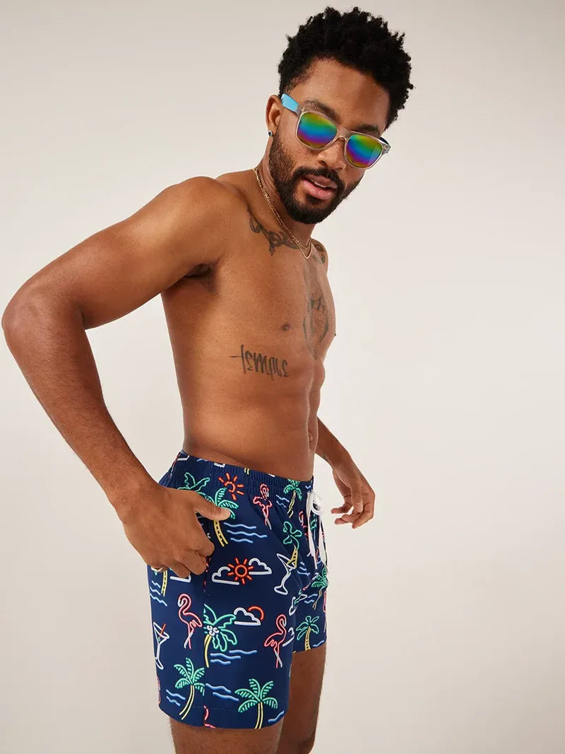 The Neon Lights 5.5" Stretch Short with Zippered Pocket | Chubbies