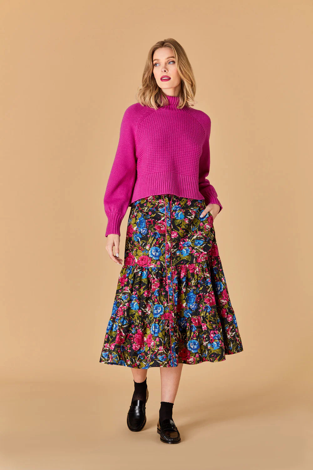 Eloise Skirt in Festive Floral