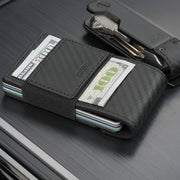 Oracle Wallet in Black Carbon Fiber & Dark Gunmetal Proof Wallets