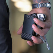 Oracle Wallet in Black Carbon Fiber & Dark Gunmetal Proof Wallets