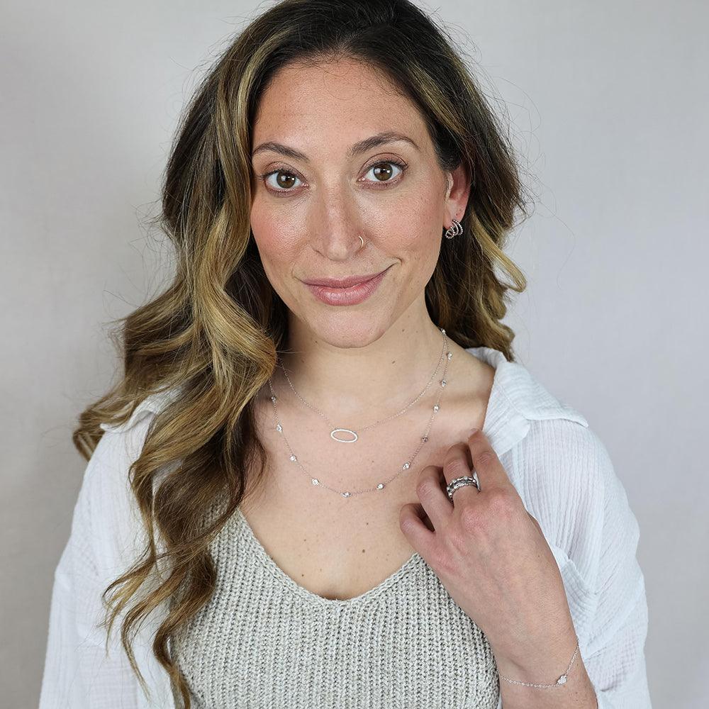 One With the Oval Pendant Necklace in Sterling Silver Ella Stein