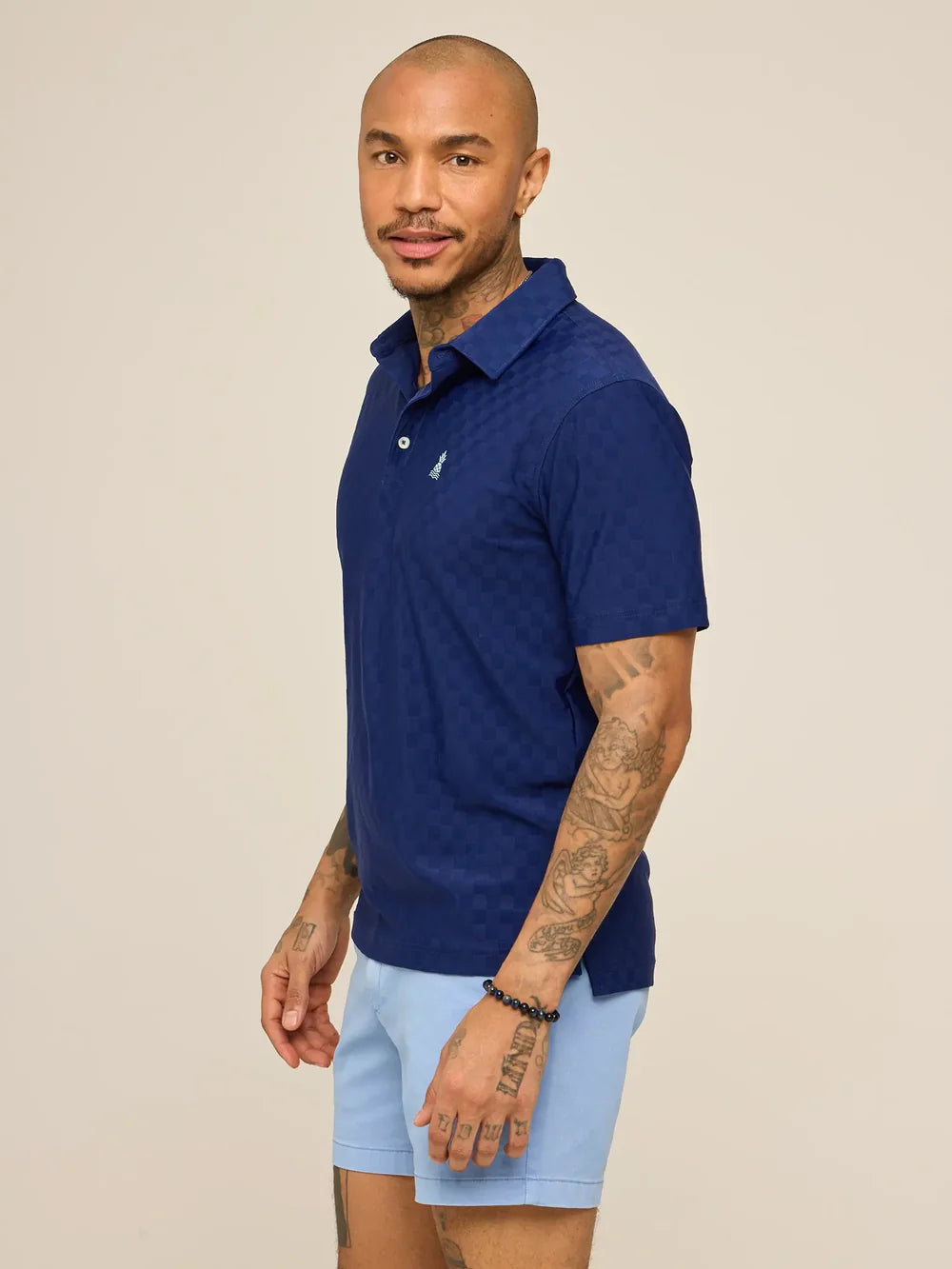 The Midnight Marine Textured Performance Polo | Chubbies Chubbies