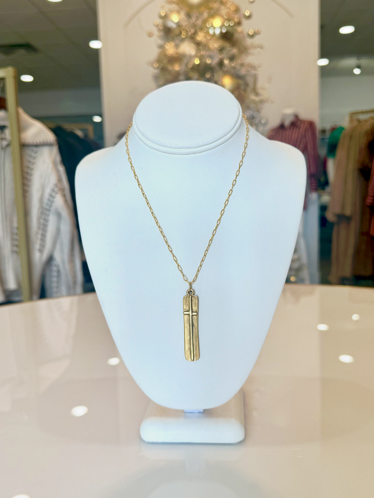 Long Cross Necklace