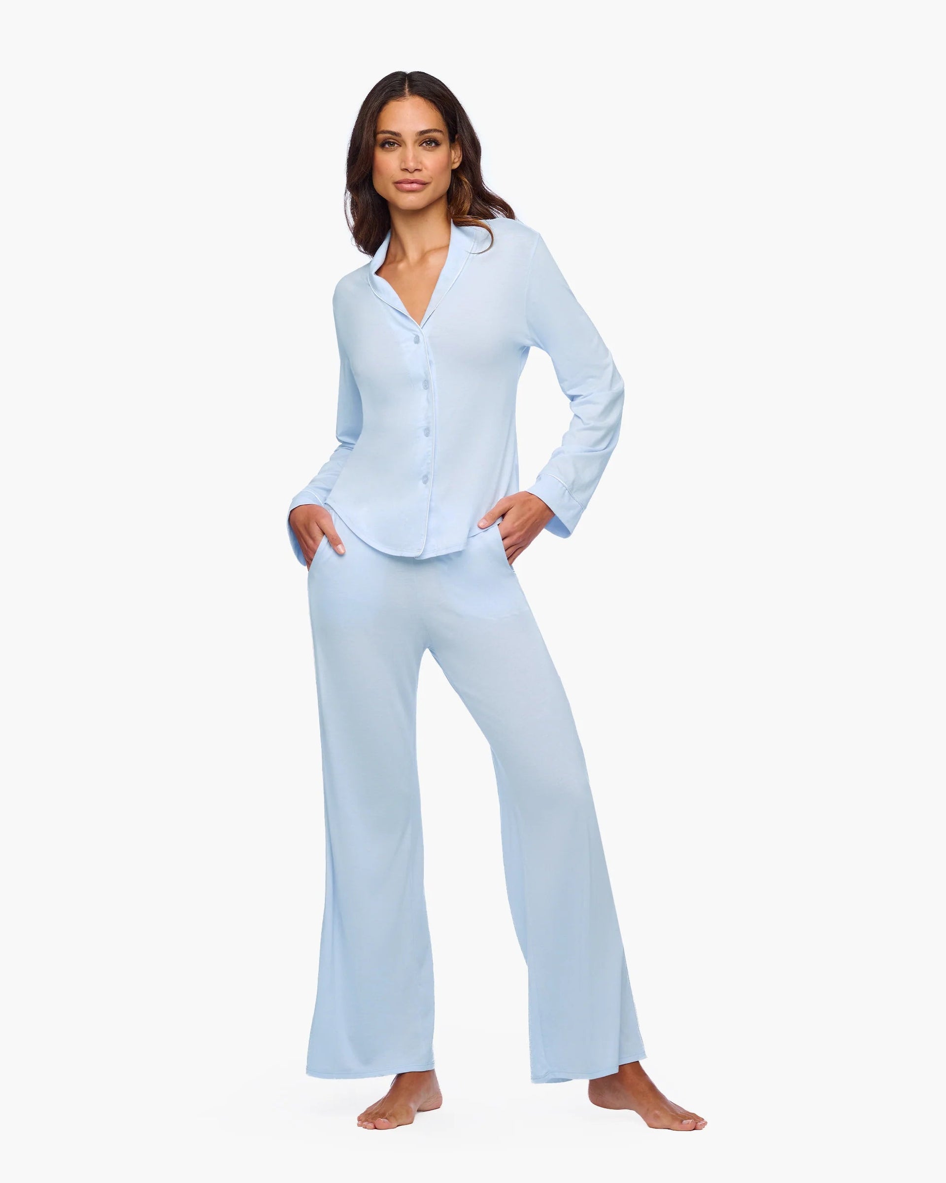 Pima Lusso Long Sleeve Top And Pajama Set Cosabella