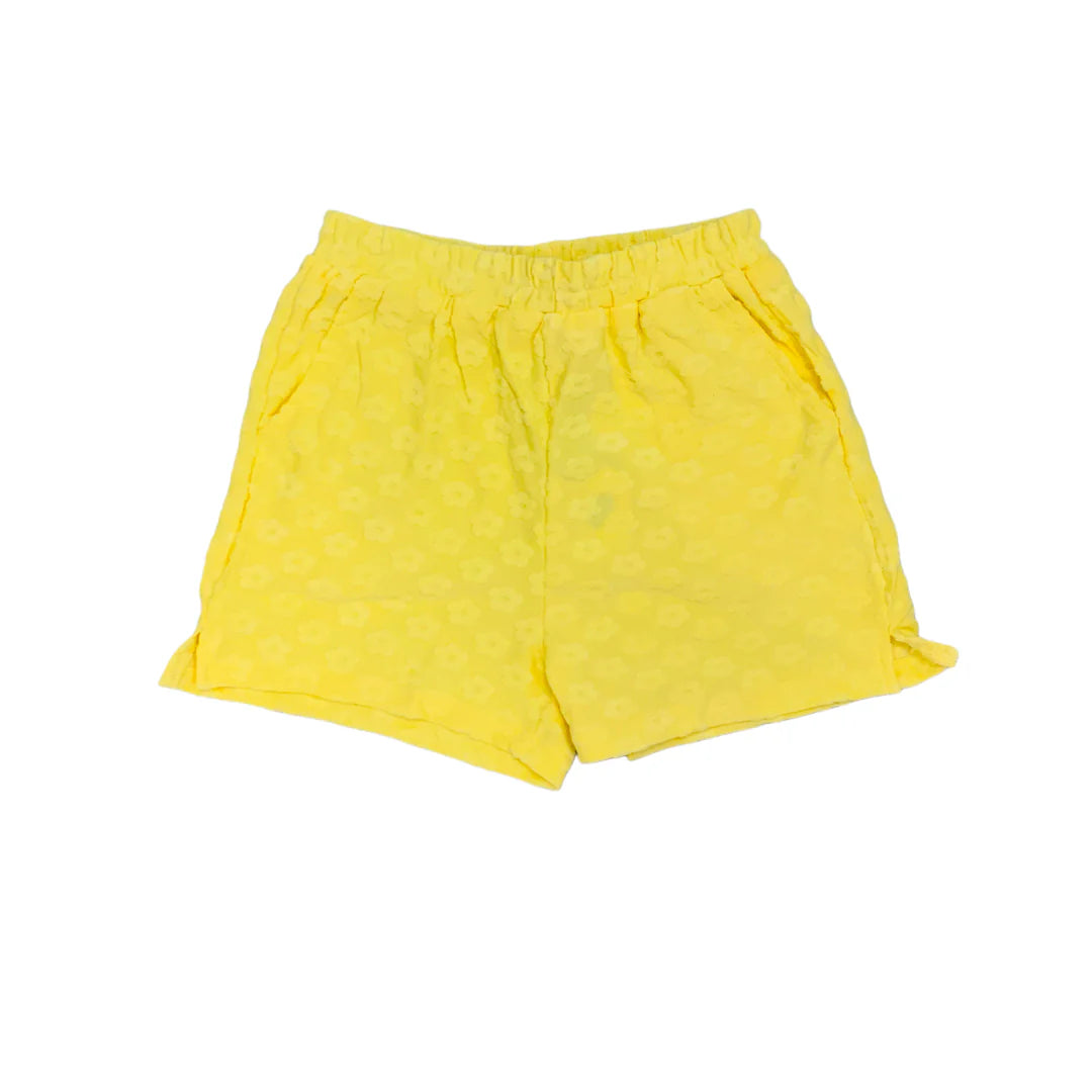Girls Textured Floral Knit Shorts
