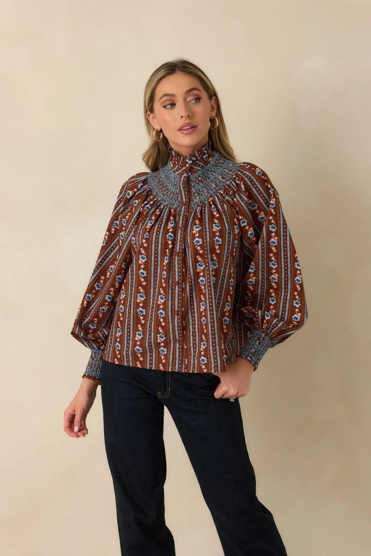 Bedford Smocked Blouse Prosperina