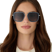 Jordon Clubhouse Navigator Sunglasses in Blue/Grey Gradient | Diff Eyewear Diff Eyewear