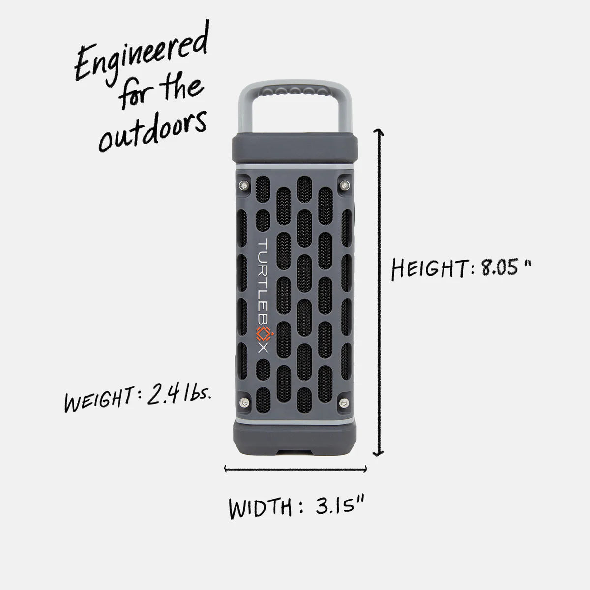 Turtlebox Ranger Speaker - Grey Turtlebox Audio