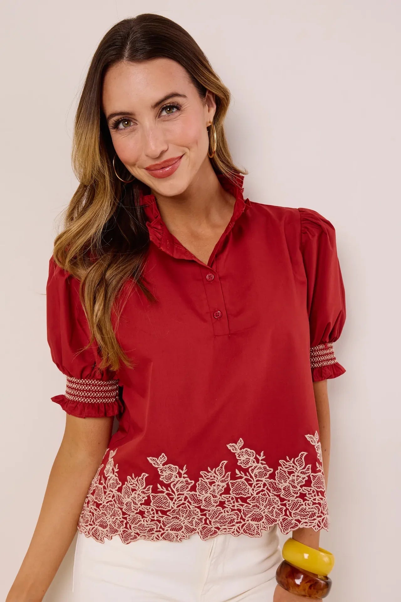 Embroidered Delight Top Entro