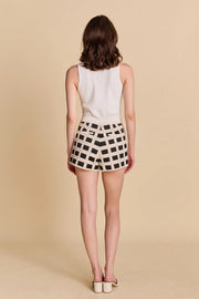 High-Waisted Crocheted Shorts English Factory