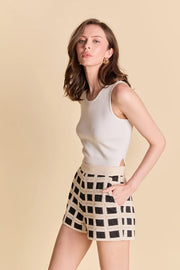 High-Waisted Crocheted Shorts English Factory