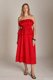 EMBROIDERY HIGH WAIST MIDI SKIRT English Factory