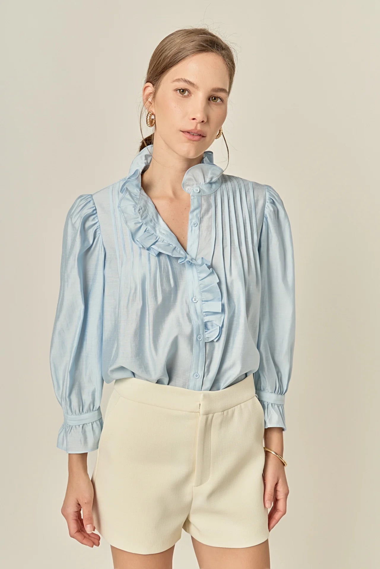 Ruffle Detailed Blouse English Factory
