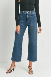 The Nautical Wide Leg Jeans Just Black Denim