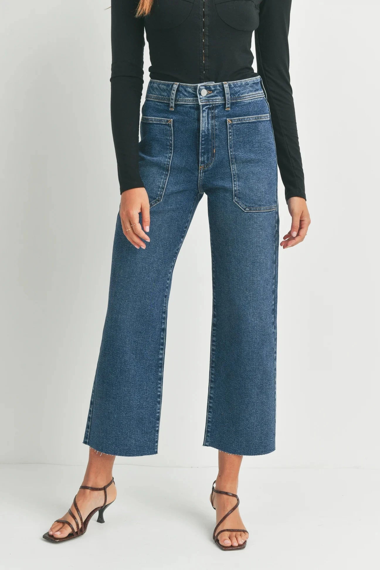 The Nautical Wide Leg Jeans Just Black Denim