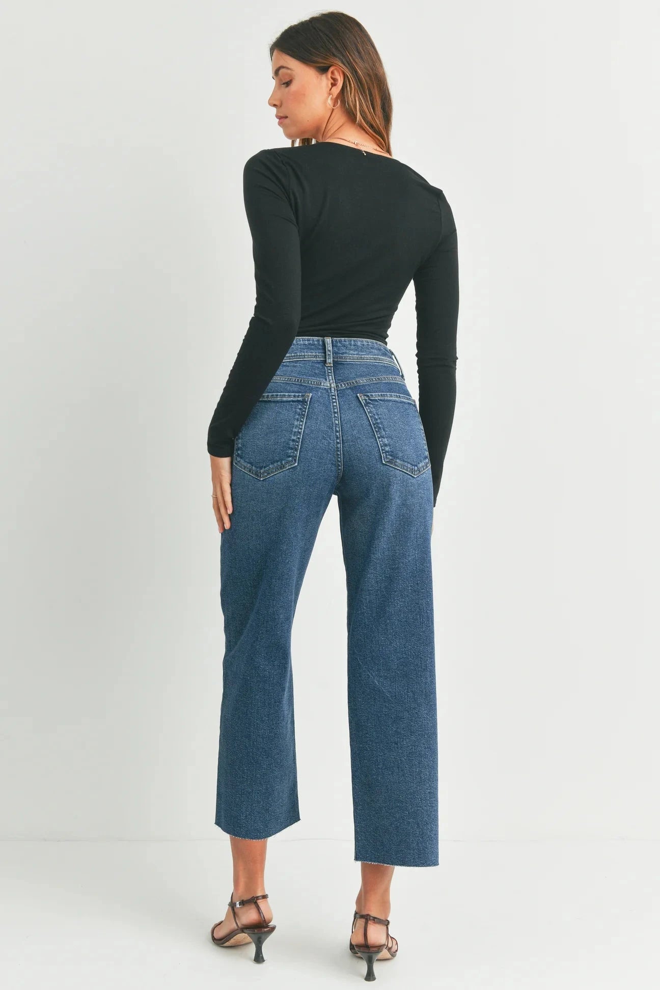 The Nautical Wide Leg Jeans Just Black Denim