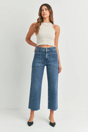The Nautical Wide Leg Jeans Just Black Denim