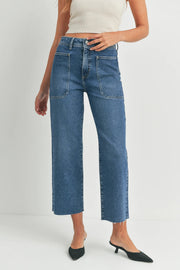 The Nautical Wide Leg Jeans Just Black Denim