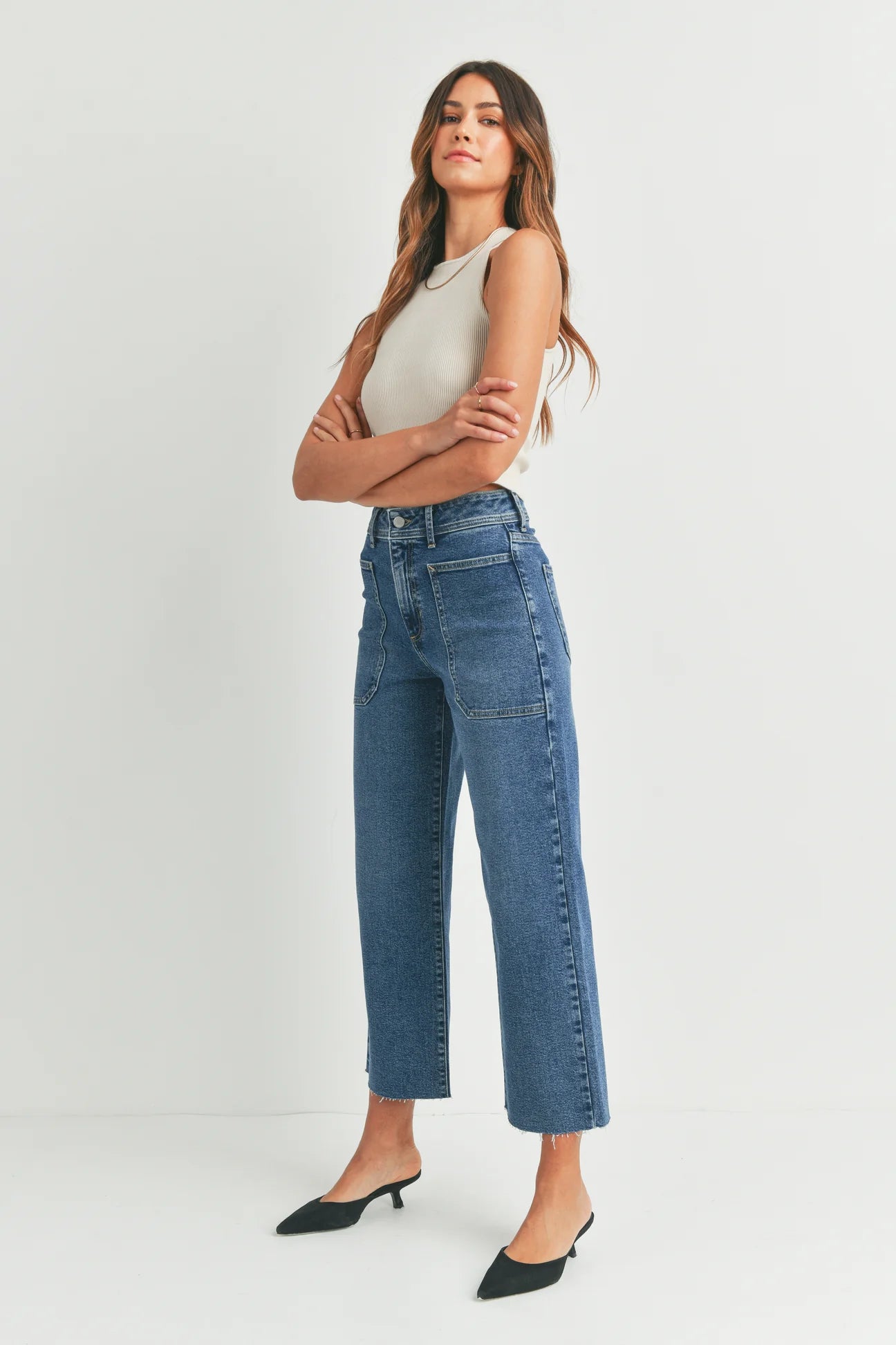 The Nautical Wide Leg Jeans Just Black Denim