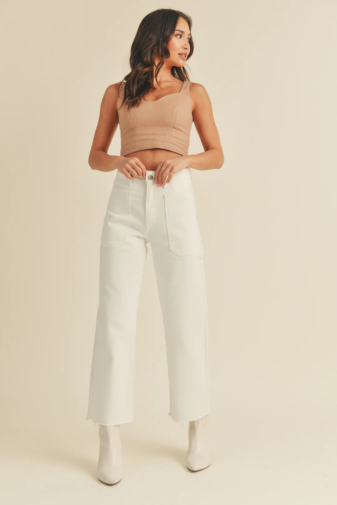 Nautical High Rise Wide Leg Jeans Just Black Denim
