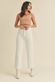 The Nautical Wide Leg Jeans Just Black Denim