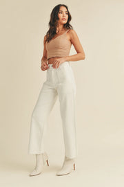 The Nautical Wide Leg Jeans Just Black Denim
