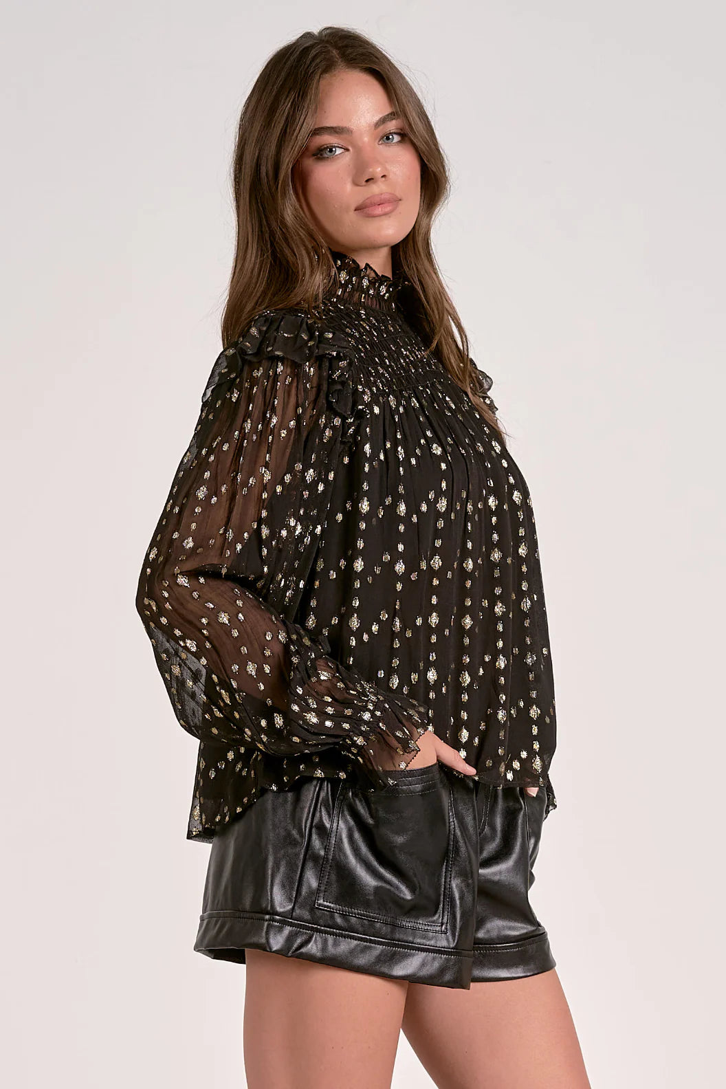 Ivy Balloon Sleeve Top Elan