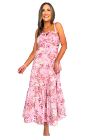 PRINT COTTON POPLIN TIE FRONT DRESS Fate