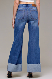 Happi Clean Cuffed High Rise Jeans Hidden Jeans