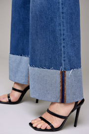 Happi Clean Cuffed High Rise Jeans Hidden Jeans