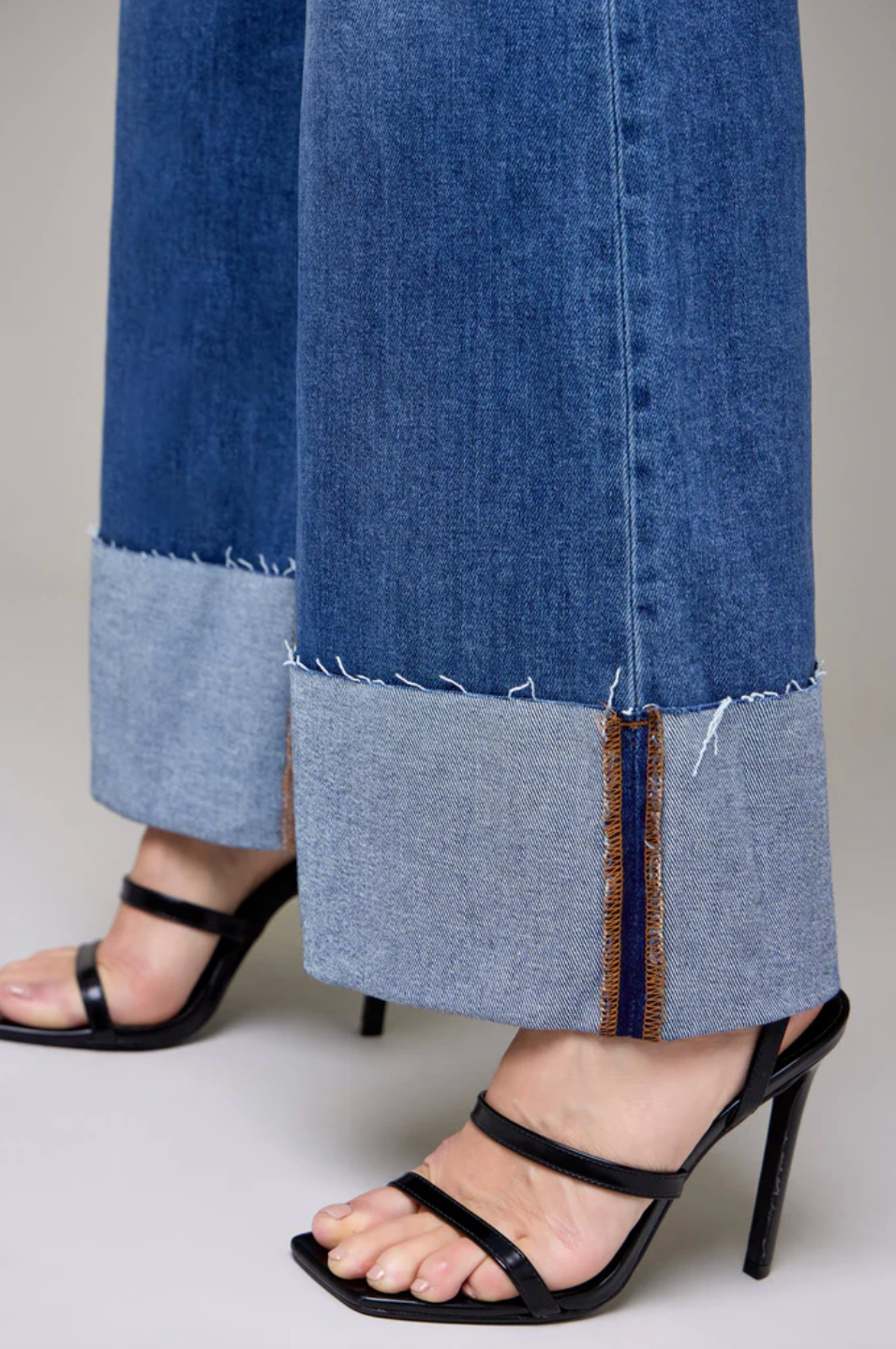 Happi Clean Cuffed High Rise Jeans Hidden Jeans